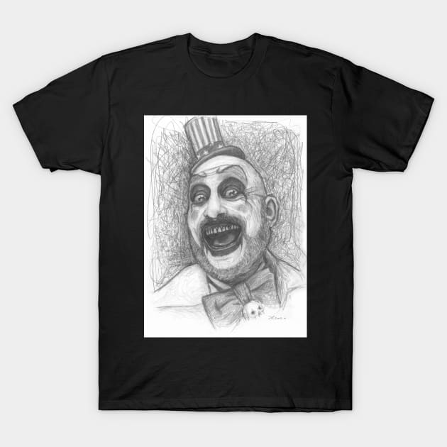 Captain Spaulding - Horror Portrait T-Shirt by AnnabelleLecter